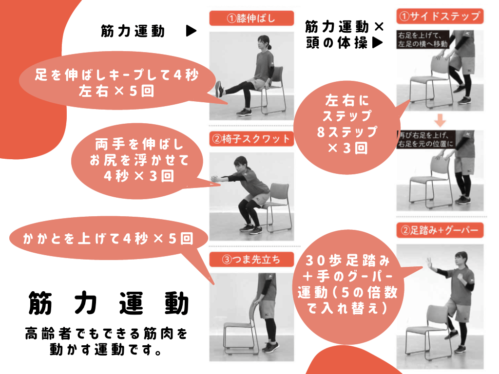 筋力運動＋頭の体操